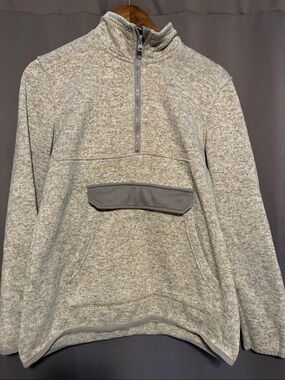 Women’s Quarter-Zip Heathered Cream Pullover Sweatshirt
